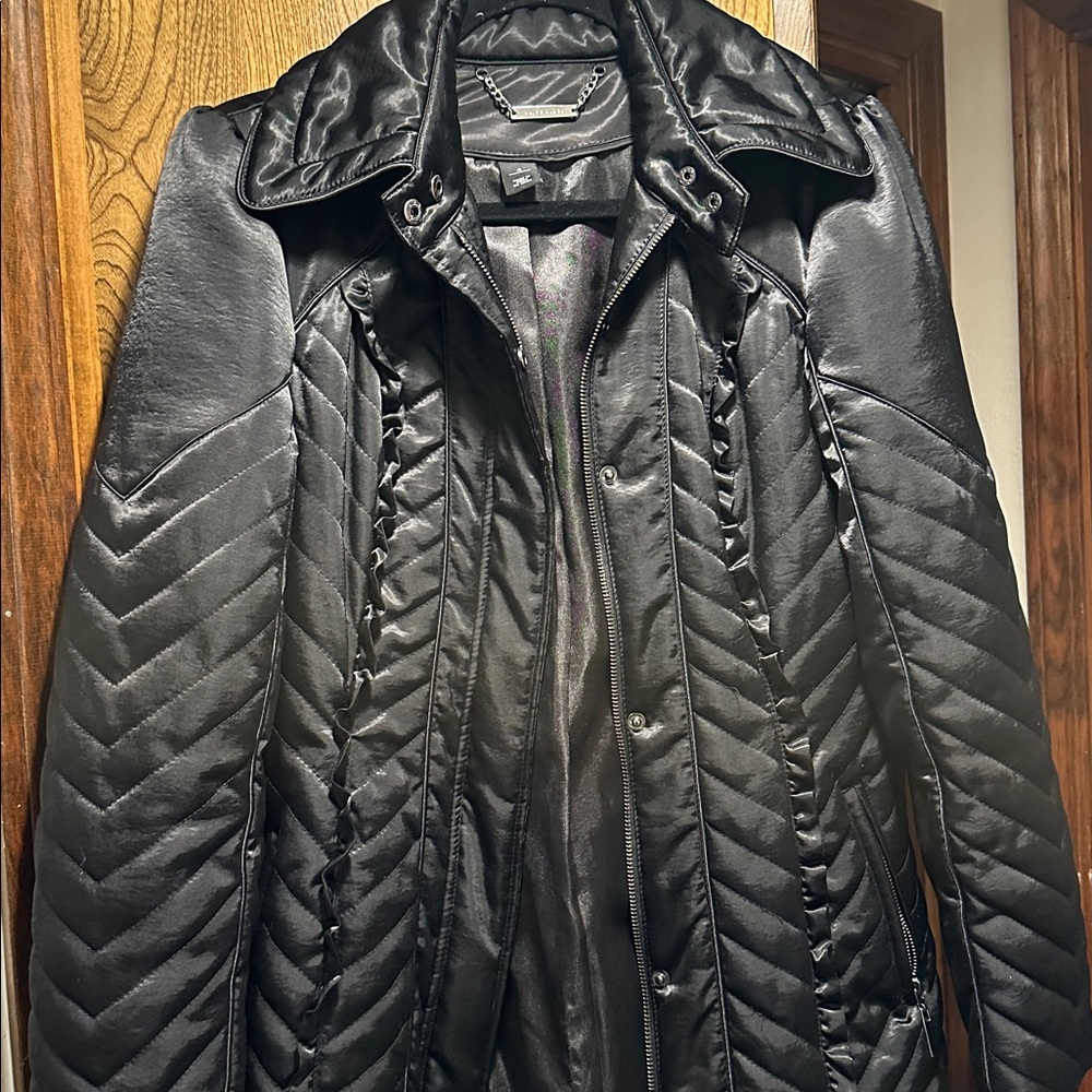 White House Black Market Black Satin jacket